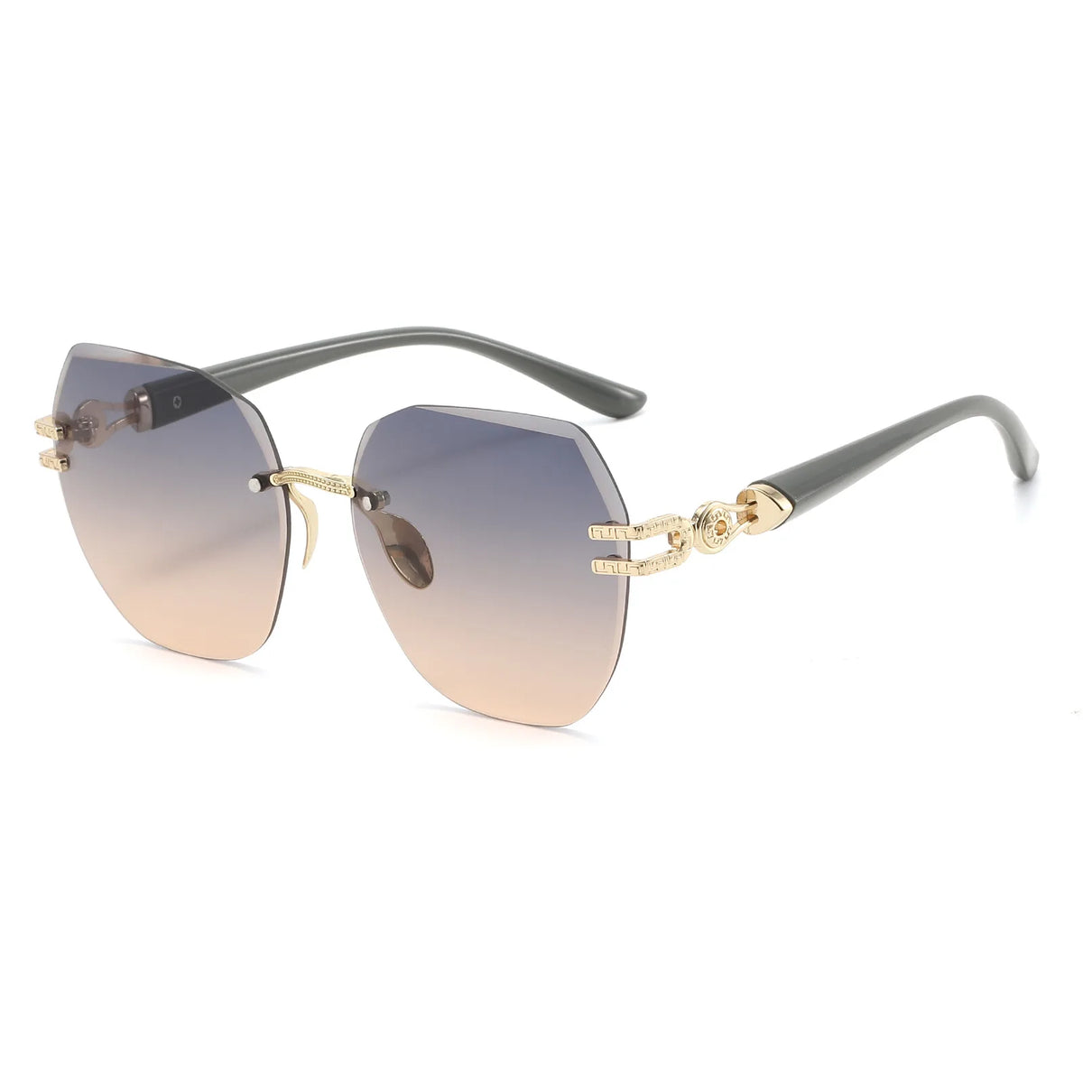 New Model Frameless Sunglasses - Best-selling Large Frame Trendy Street Photography Unframed Sunglasses